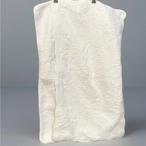 White Matelasse King Pillow Shams 100% Cotton